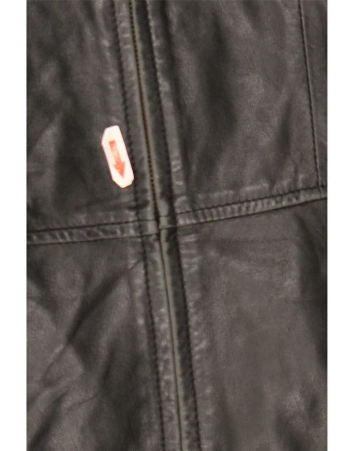 Douglas Womens Leather Jacket IT 42 Medium Black