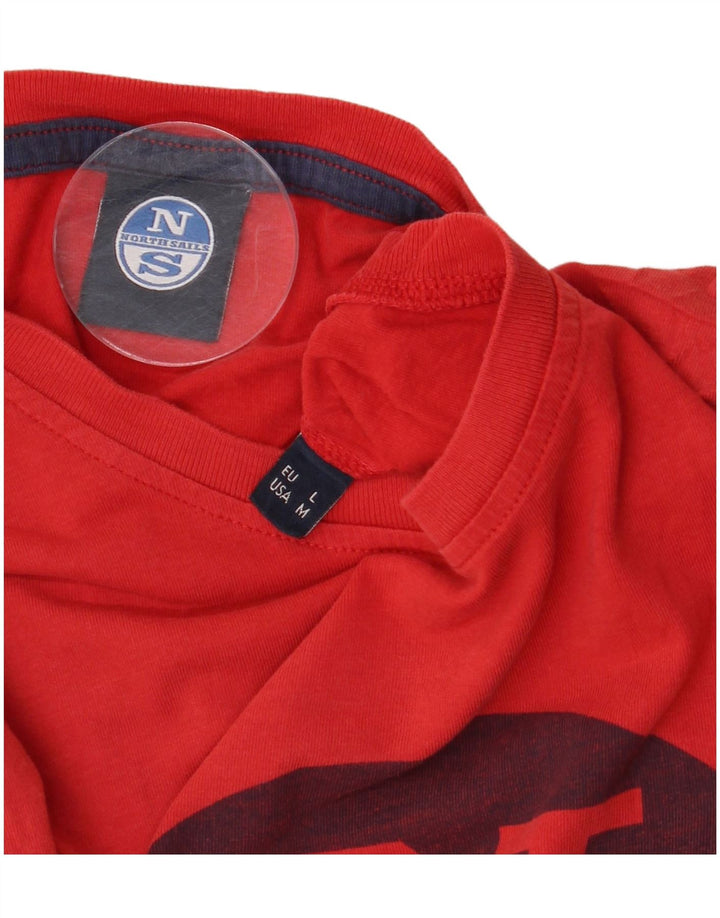 North Sails Mens Graphic T-Shirt Top Large Red