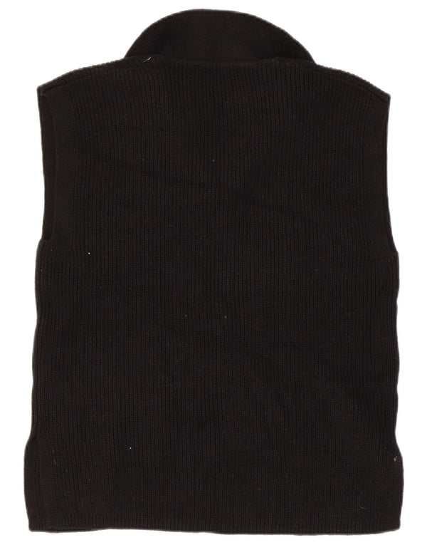 Marks & Spencer Womens Vest Tank Top UK 14 Medium Black Cotton