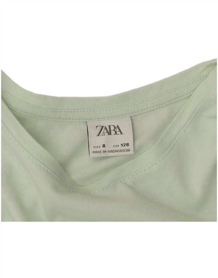 ZARA Girls A-Line Dress 7-8 Years Green
