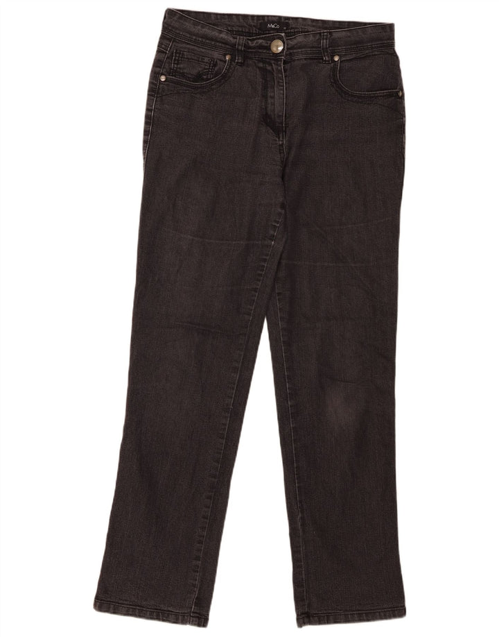 M&Co Womens Straight Jeans UK 12 Medium W30 L30 Grey