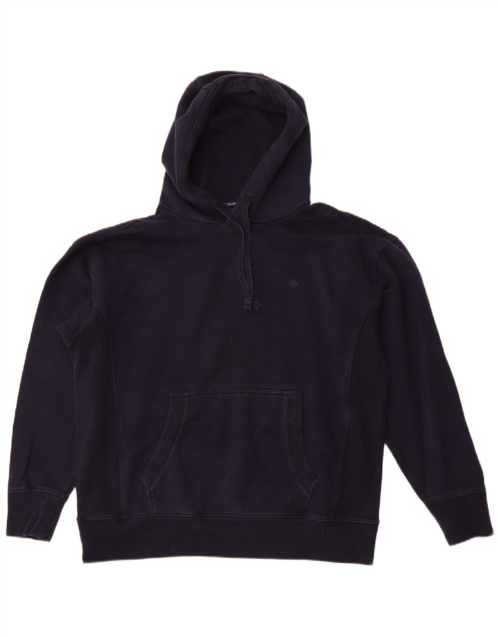 GANT Mens Relaxed Fit Hoodie Jumper XL Navy Blue Cotton