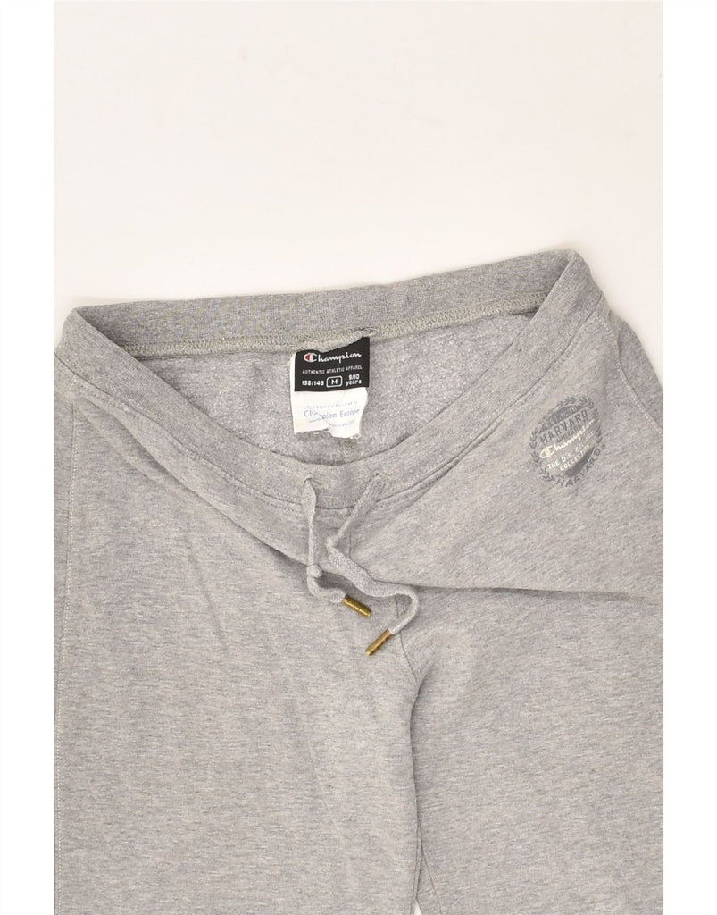 CHAMPION Girls Tracksuit Trousers 9-10 Years Medium Grey Cotton | Vintage Champion | Thrift | Second-Hand Champion | Used Clothing | Messina Hembry 