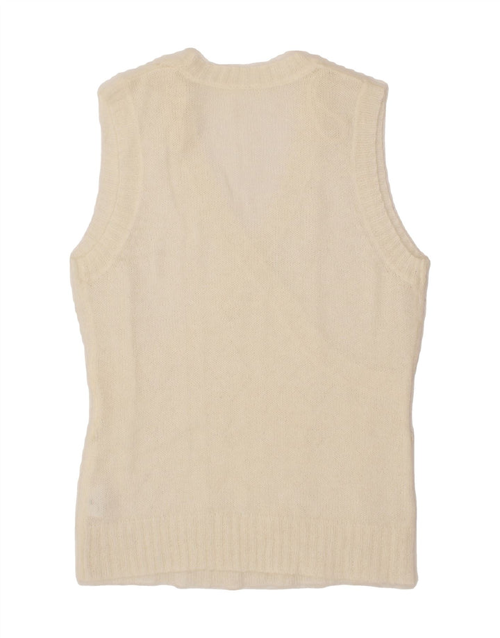 C&A Womens Vest Tank Top UK 12 Medium Off White Acrylic Vintage C&A and Second-Hand C&A from Messina Hembry 