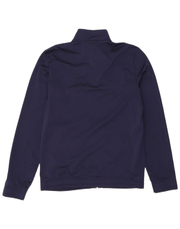Puma Boys Tracksuit Top Jacket 15-16 Years Navy Blue Colourblock Polyester