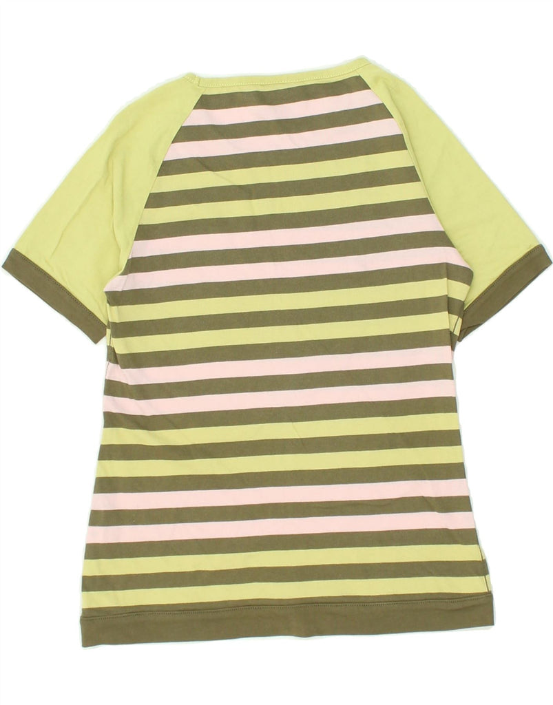 PUMA Girls T-Shirt Top 11-12 Years Green Striped Cotton | Vintage Puma | Thrift | Second-Hand Puma | Used Clothing | Messina Hembry 