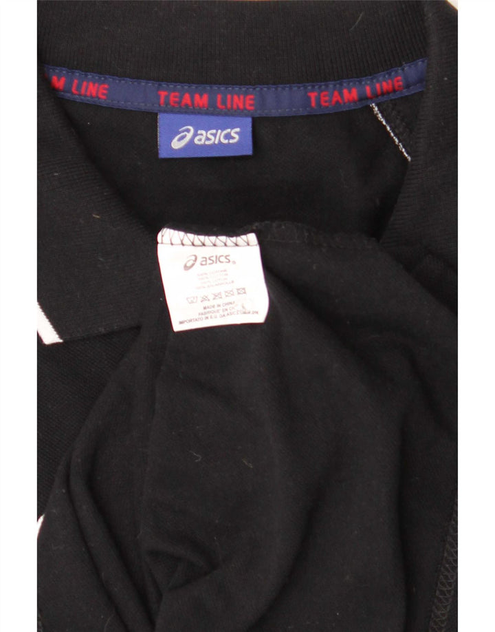 Asics Mens Polo Shirt XL Black Cotton