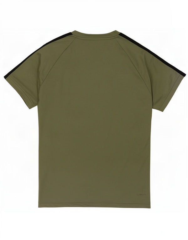 Adidas Mens T-Shirt Top Small Khaki Polyester