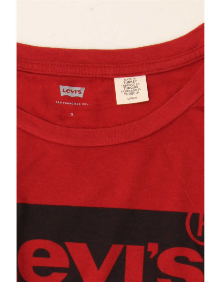 Levi's Womens Graphic T-Shirt Top UK 10 Small Red