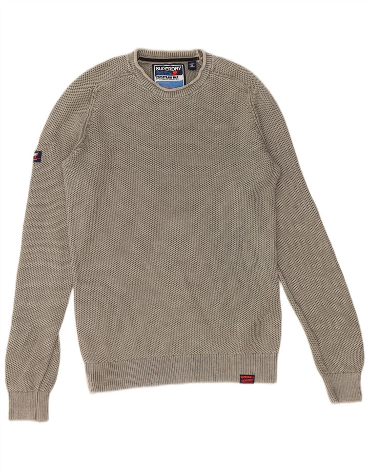 Superdry Mens Crew Neck Jumper Sweater Small Green Cotton
