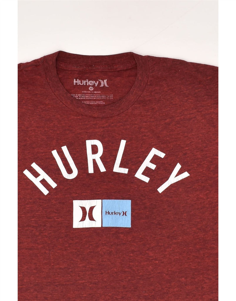 HURLEY Mens Graphic T-Shirt Top XL Red Cotton | Vintage Hurley | Thrift | Second-Hand Hurley | Used Clothing | Messina Hembry 