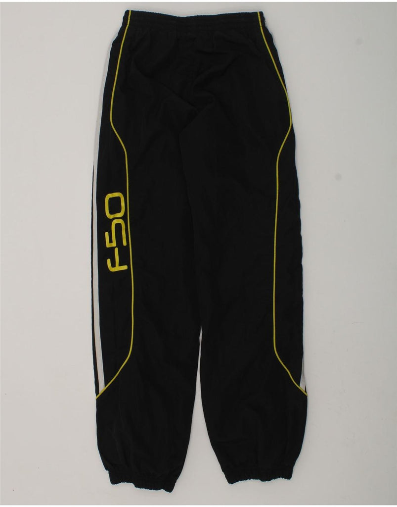 ADIDAS Boys Graphic Tracksuit Trousers Joggers 9-10 Years Black Polyester | Vintage Adidas | Thrift | Second-Hand Adidas | Used Clothing | Messina Hembry 