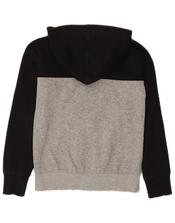 Converse Boys Graphic Zip Hoodie Sweater 8-9 Years Small Black Colourblock