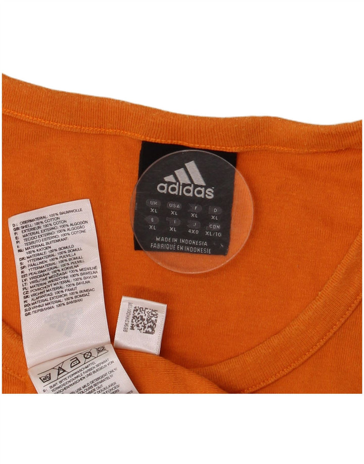 Adidas Mens Graphic Vest Top XL Orange Cotton