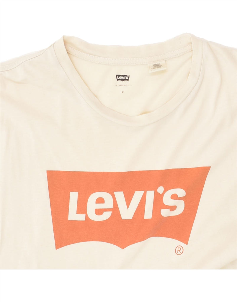 LEVI'S Mens Graphic T-Shirt Top Medium White Cotton | Vintage Levi's | Thrift | Second-Hand Levi's | Used Clothing | Messina Hembry 