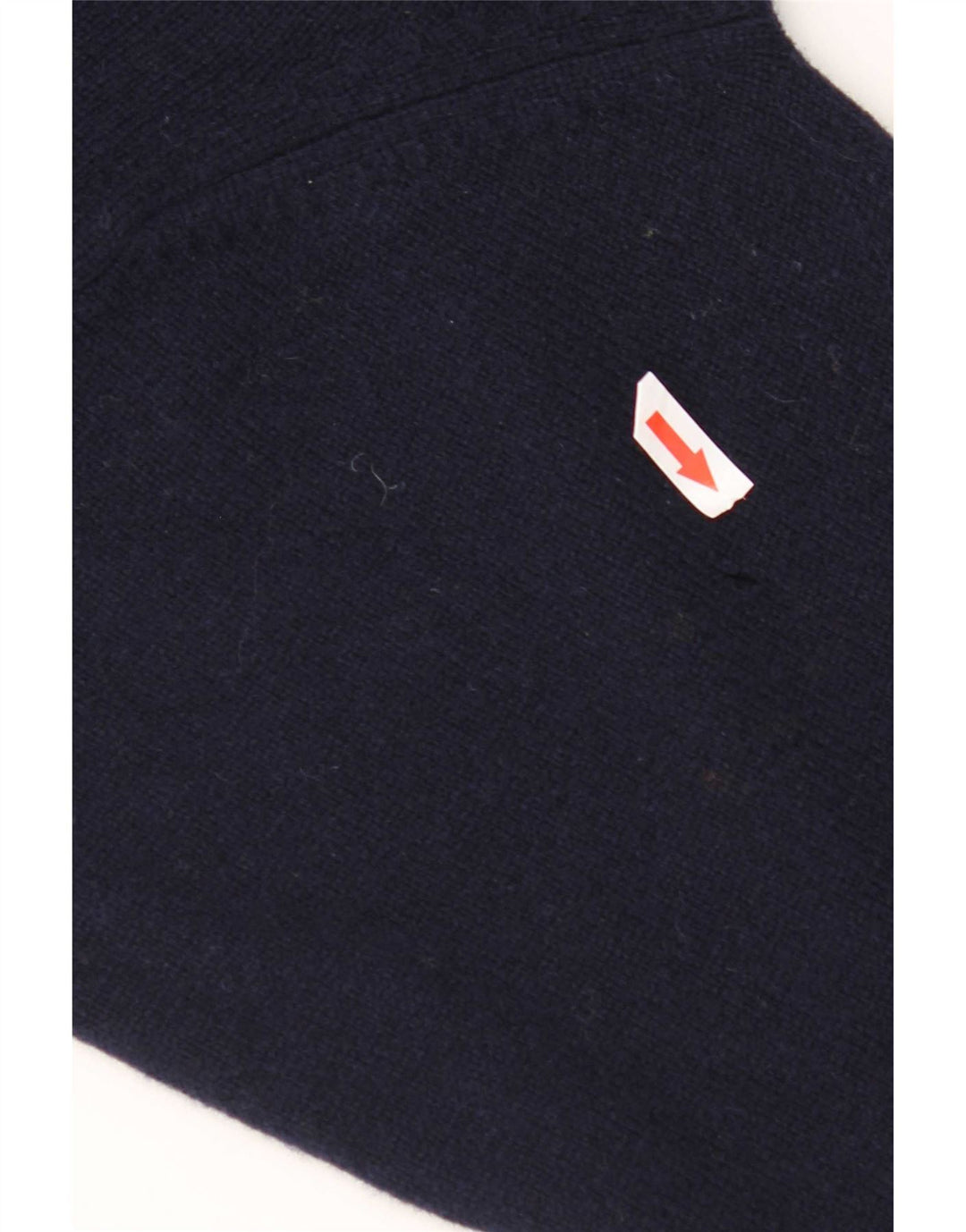 Musto Mens Zip Neck Jumper Sweater Large Navy Blue Lambswool