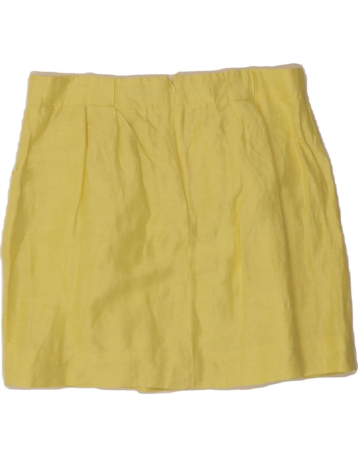 J. CREW Womens Mini Skirt US 10 Large W32  Yellow Linen Vintage J. Crew and Second-Hand J. Crew from Messina Hembry 