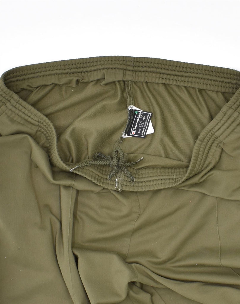 CHAMPION Mens Tracksuit Trousers XL Khaki Polyester | Vintage Champion | Thrift | Second-Hand Champion | Used Clothing | Messina Hembry 