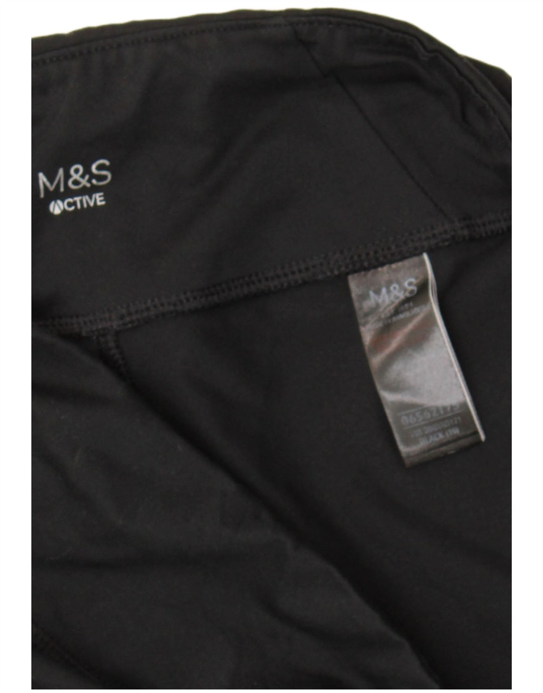 Marks & Spencer Womens Capri Leggings UK 16 Large Black Polyester Sports