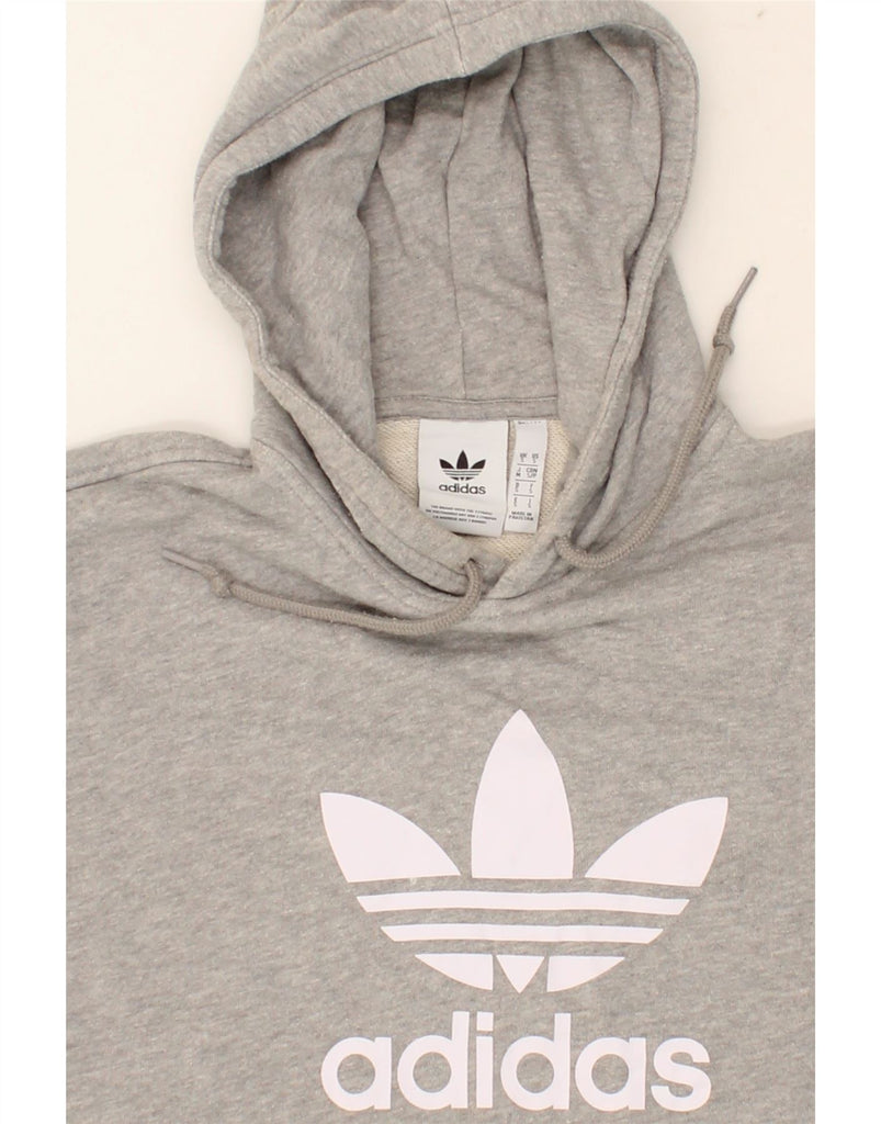 ADIDAS Mens Graphic Hoodie Jumper Small Grey Cotton | Vintage Adidas | Thrift | Second-Hand Adidas | Used Clothing | Messina Hembry 