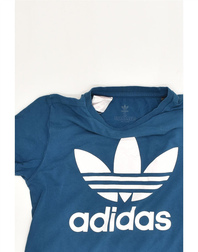 ADIDAS Boys Graphic T-Shirt Top 9-10 Years Blue Cotton | Vintage Adidas | Thrift | Second-Hand Adidas | Used Clothing | Messina Hembry 