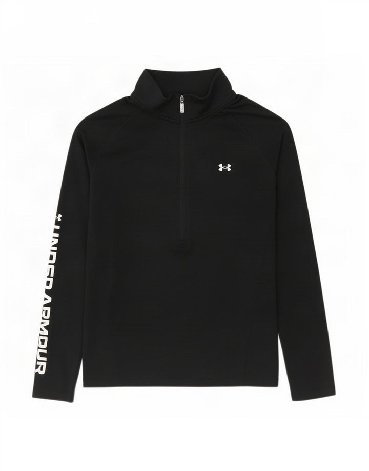 Under Armour Womens Graphic Pullover Tracksuit Top UK 12 Medium Black