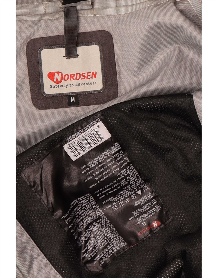 Nordsen Mens Hooded Rain Jacket UK 38 Medium Black Colourblock Nylon