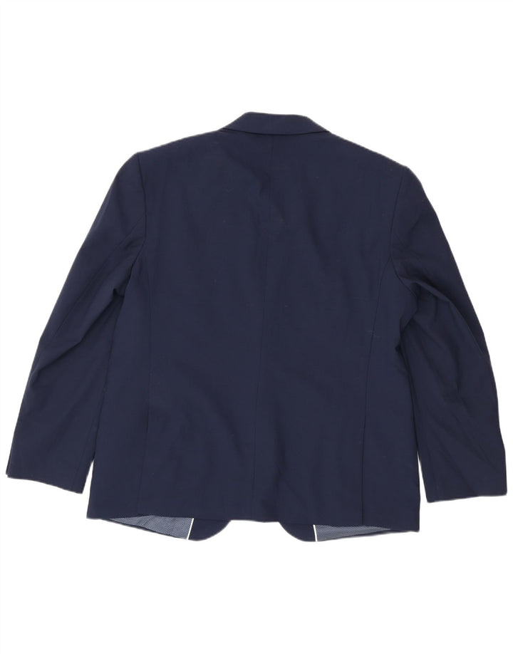 Marks & Spencer Mens 2 Button Blazer Jacket UK 44 2XL Navy Blue Wool