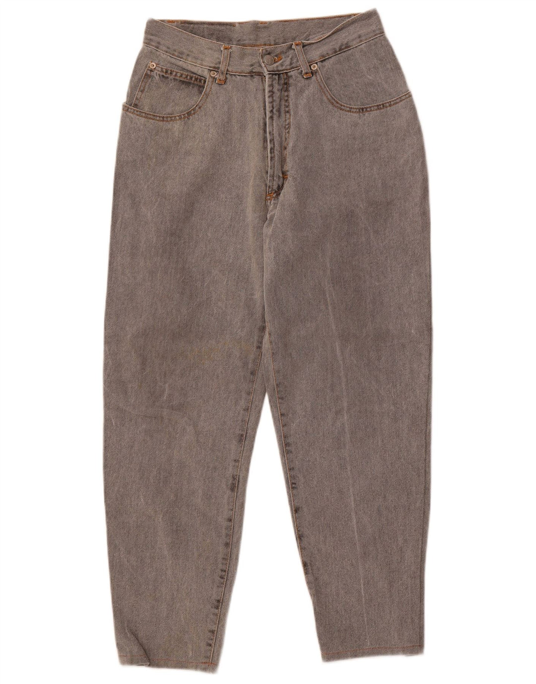 OFFSHORE Womens Crop High Waist Jeans W31 L26 Grey Cotton