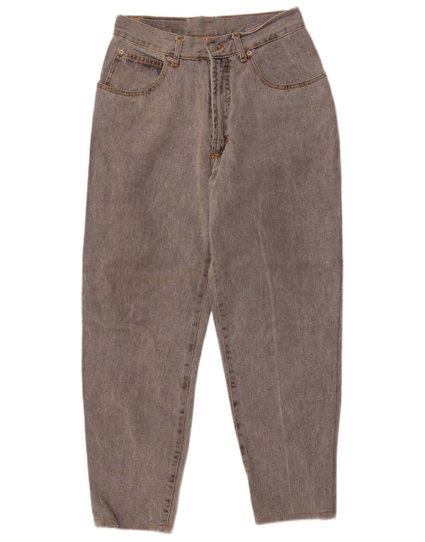 OFFSHORE Womens Crop High Waist Jeans W31 L26 Grey Cotton