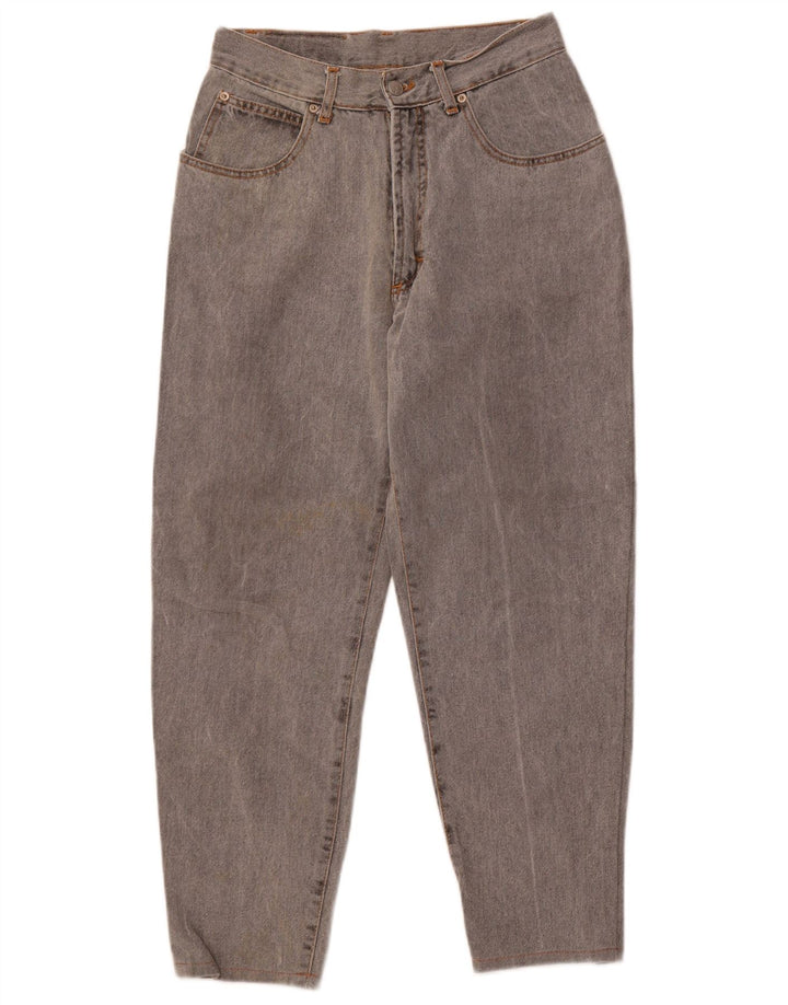 OFFSHORE Womens Crop High Waist Jeans W31 L26 Grey Cotton