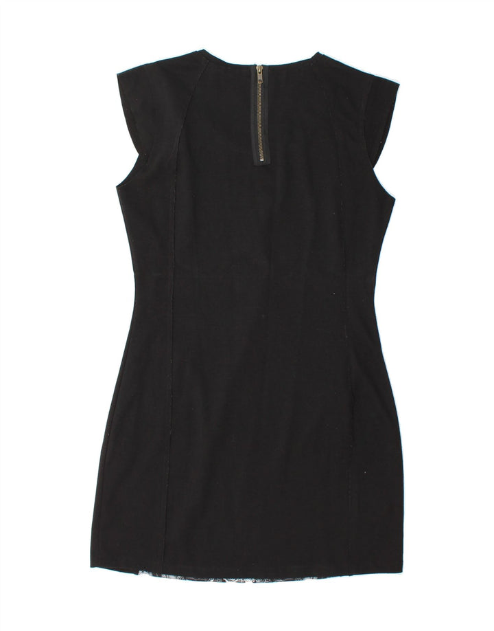 DESIGUAL Womens Sheath Dress UK 14 Large Black Floral Polyester Vintage Desigual and Second-Hand Desigual from Messina Hembry 