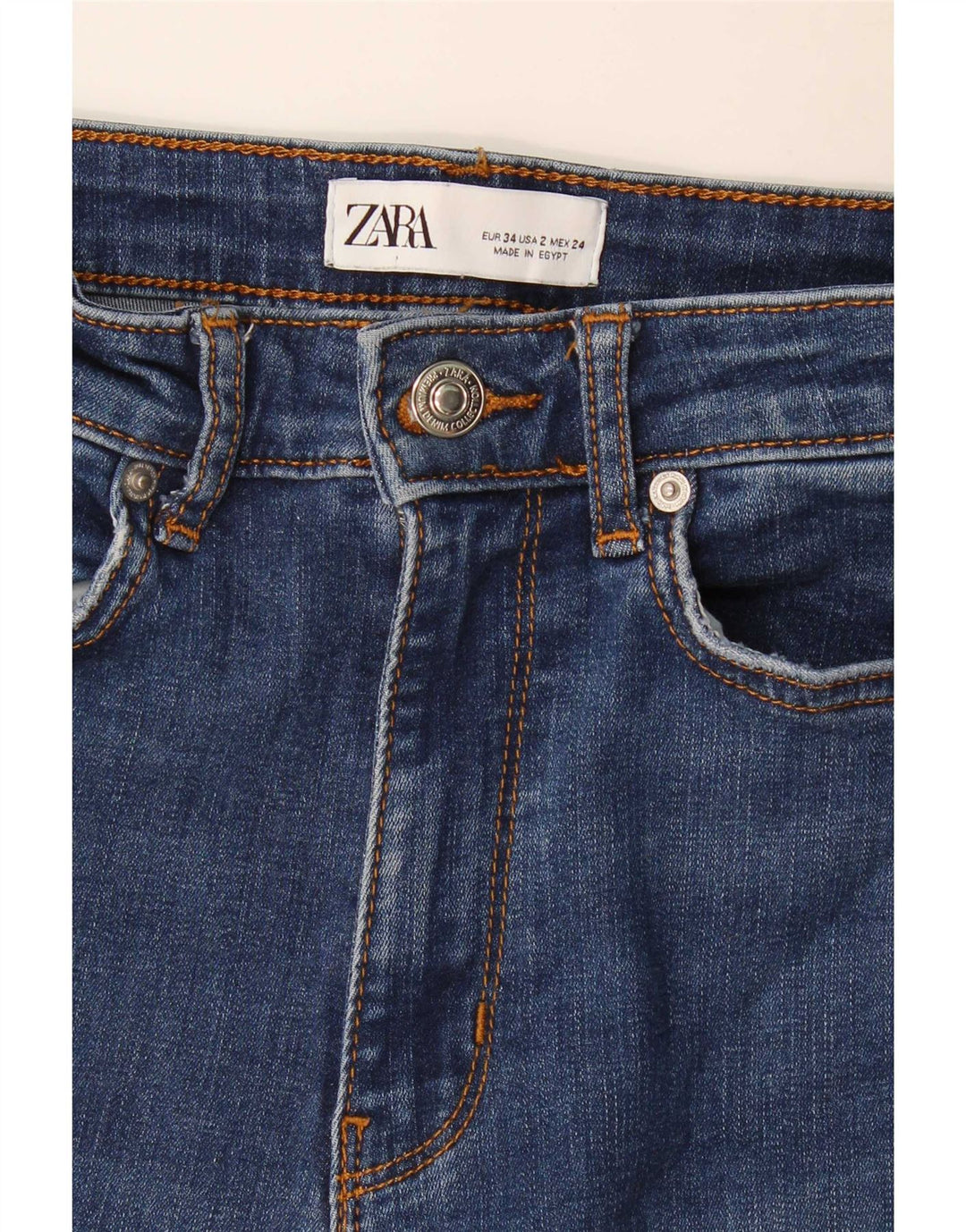 Zara Womens Flared Jeans EU 34 2XS W24 L32 Blue