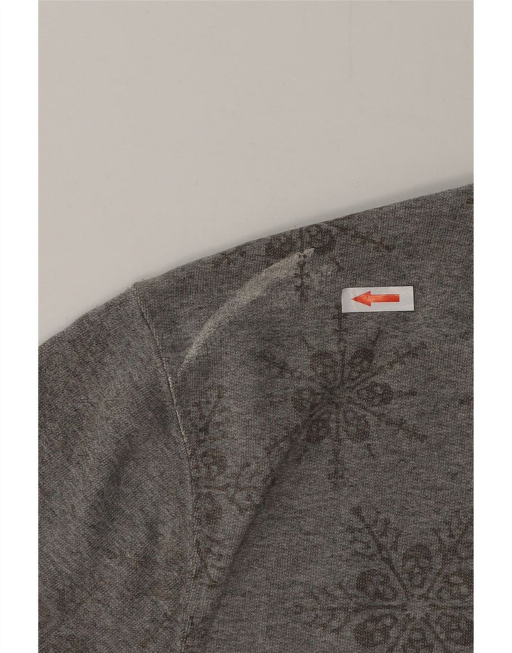 Vans Mens Sweatshirt Jumper Medium Grey Floral Cotton