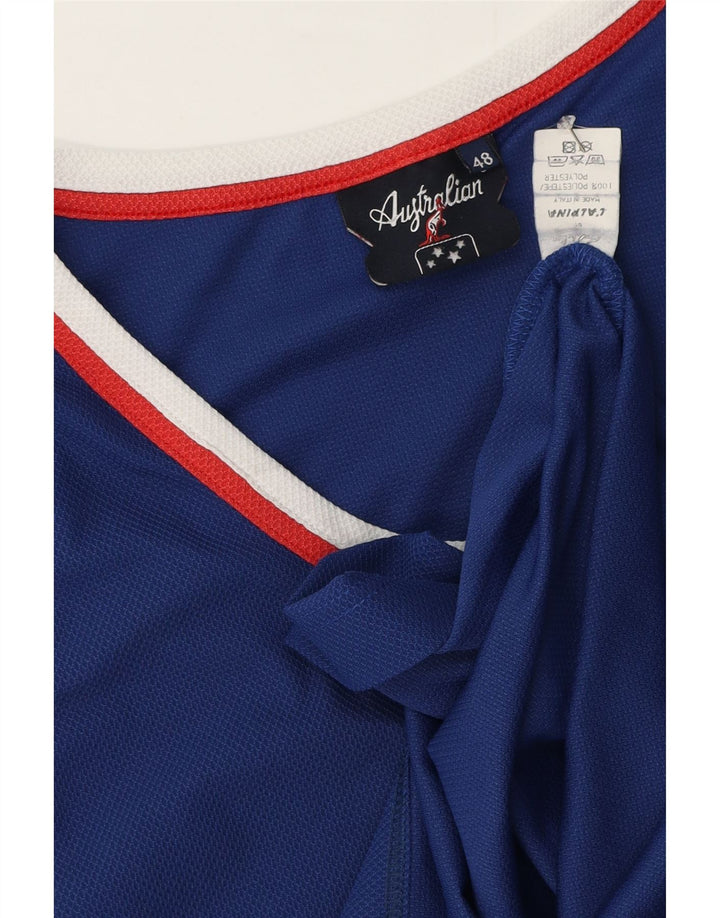 AUSTRALIAN L'ALPINA Mens Vest Top IT 48 Medium Blue Polyester