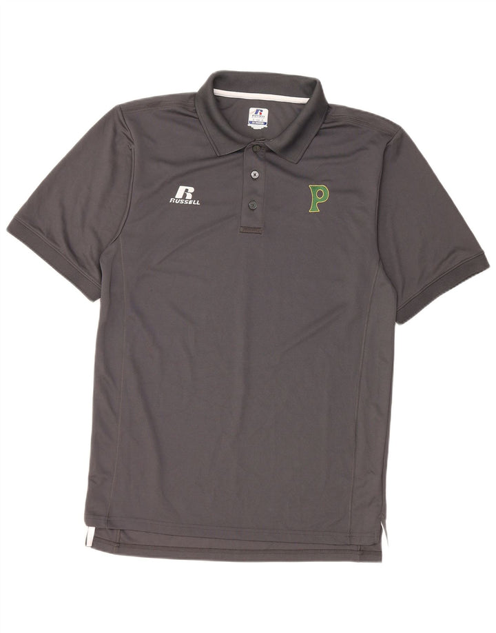 Russell Athletic Mens Polo Shirt Small Grey Polyester