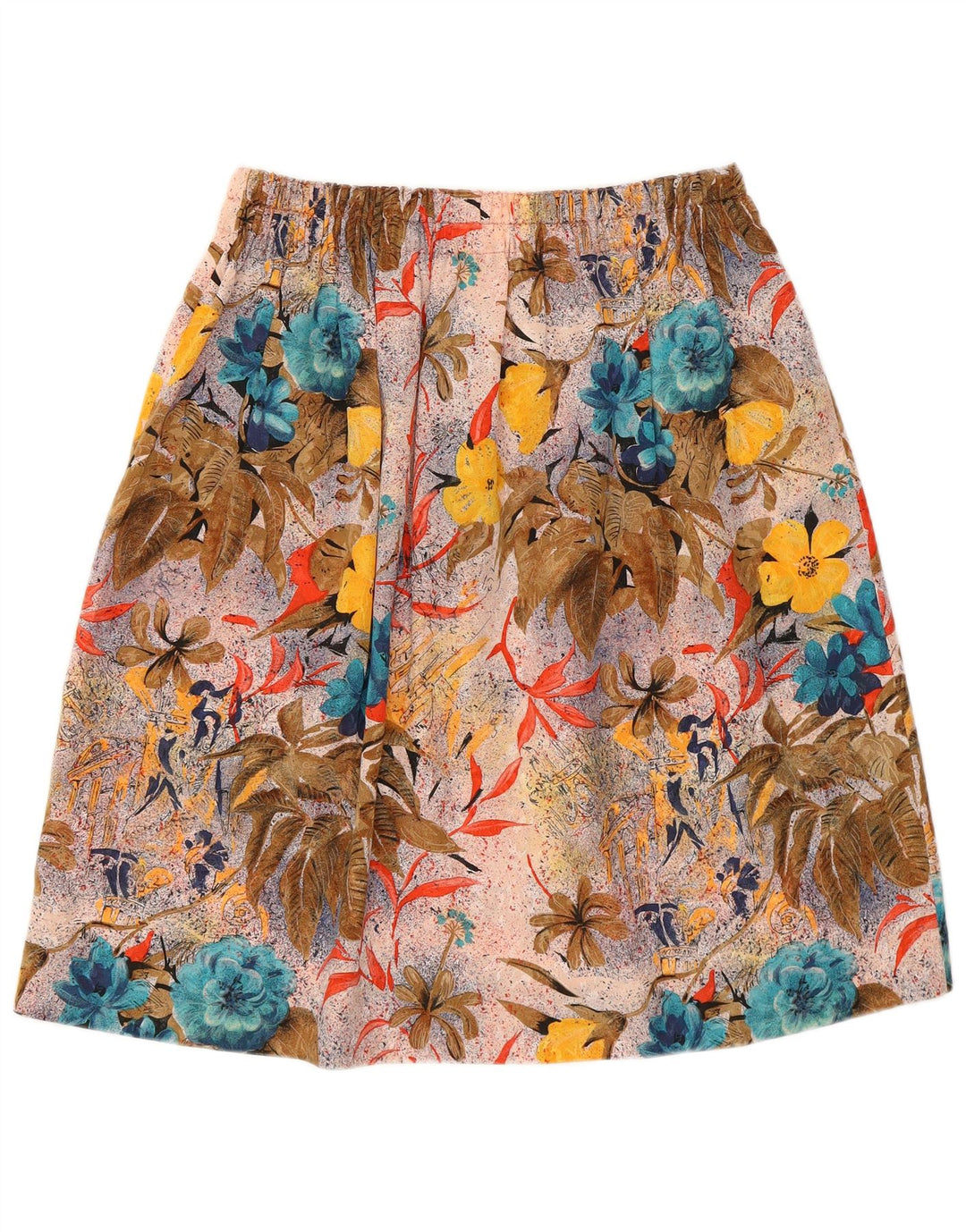Vintage Womens Graphic A-Line Skirt W30 Medium  Multicoloured Floral