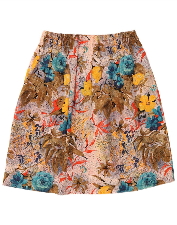 Vintage Womens Graphic A-Line Skirt W30 Medium  Multicoloured Floral