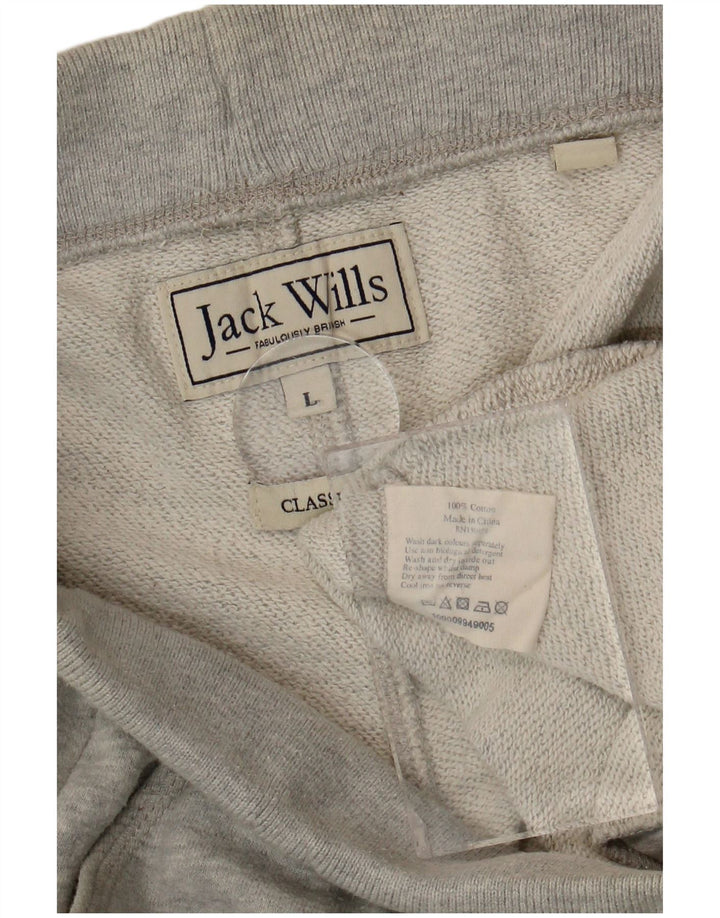 Jack Wills Mens Classic Sport Shorts Large Grey Flecked Cotton