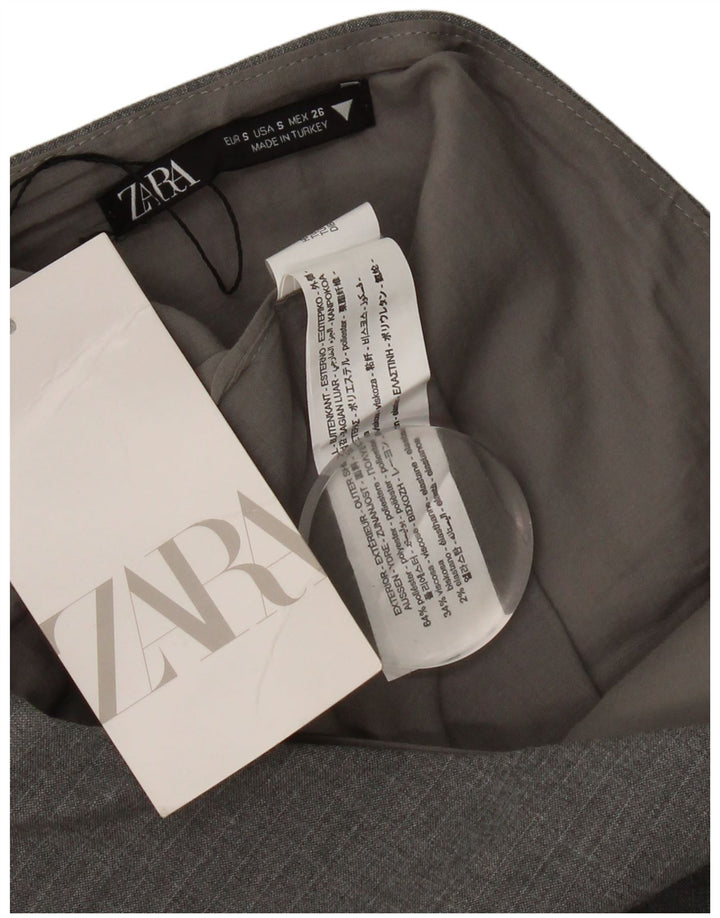 Zara Womens Crop Halter Top UK 8 Small Grey Polyester