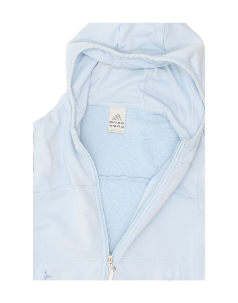 ADIDAS Womens Zip Hoodie Sweater UK 10 Small Blue | Vintage Adidas | Thrift | Second-Hand Adidas | Used Clothing | Messina Hembry 