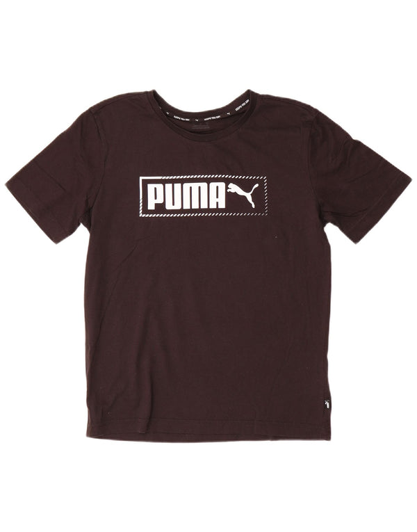 Puma Mens Graphic T-Shirt Top Small Black Cotton