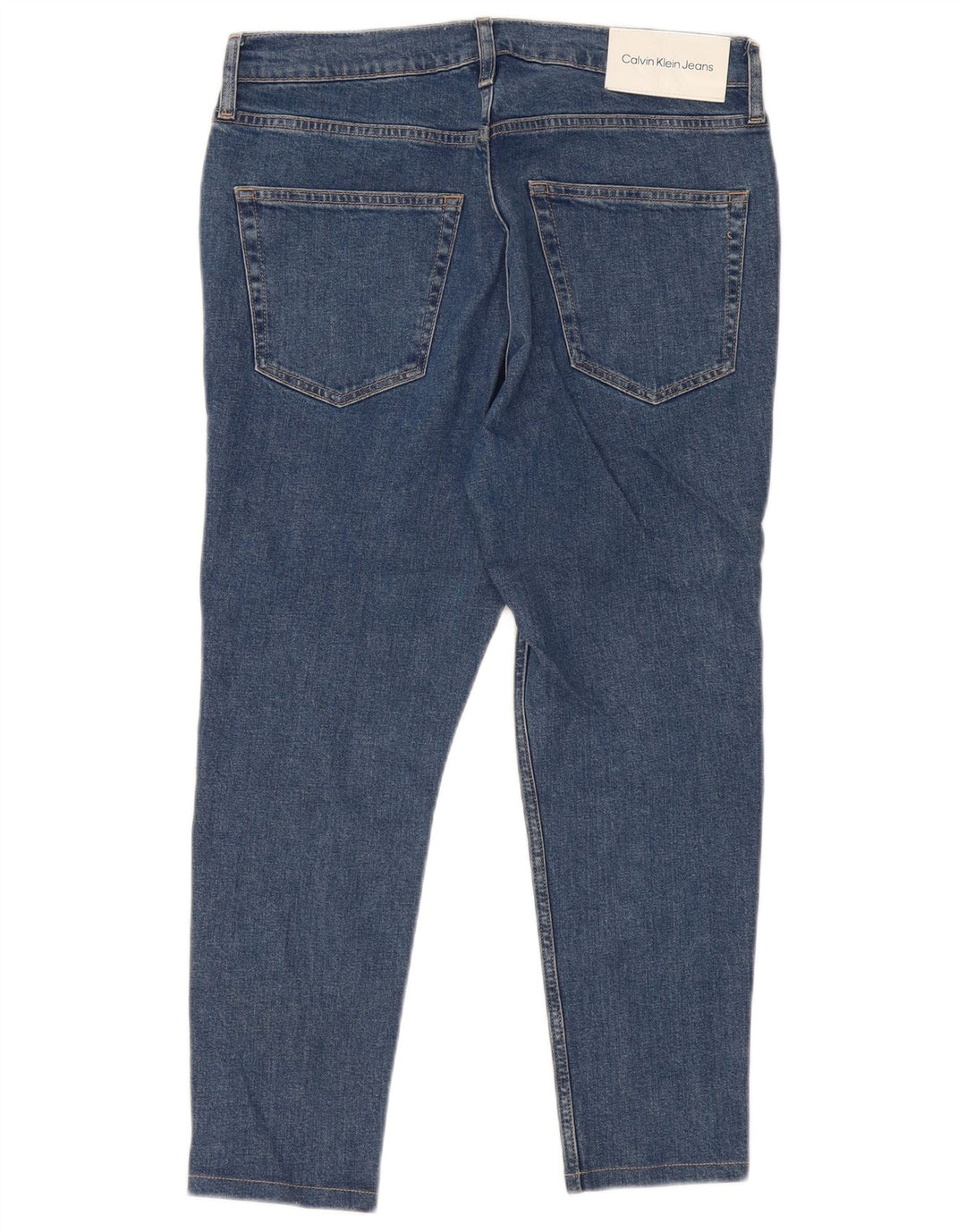 Calvin Klein Mens Cropped Jeans W32 L25 Blue Cotton