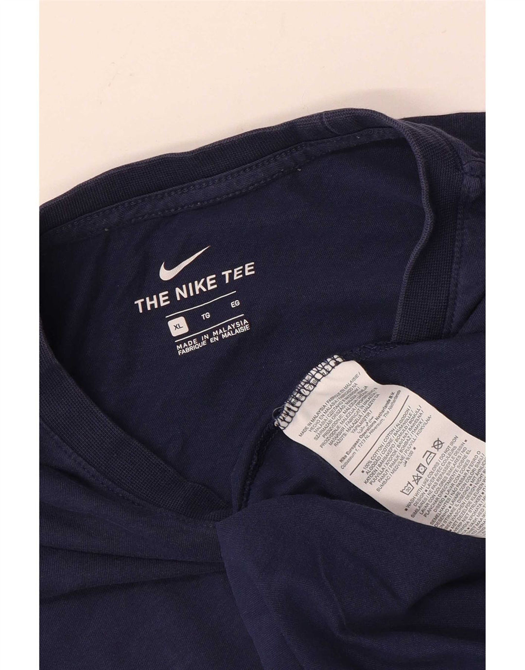 Nike Mens T-Shirt Top XL Navy Blue Cotton