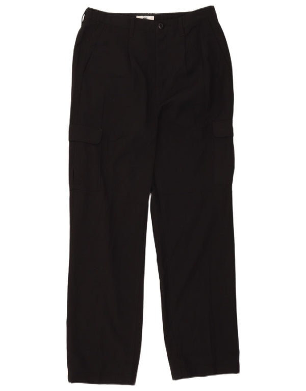Vans Mens Straight Cargo Trousers Small W29 L28 Black Polyester