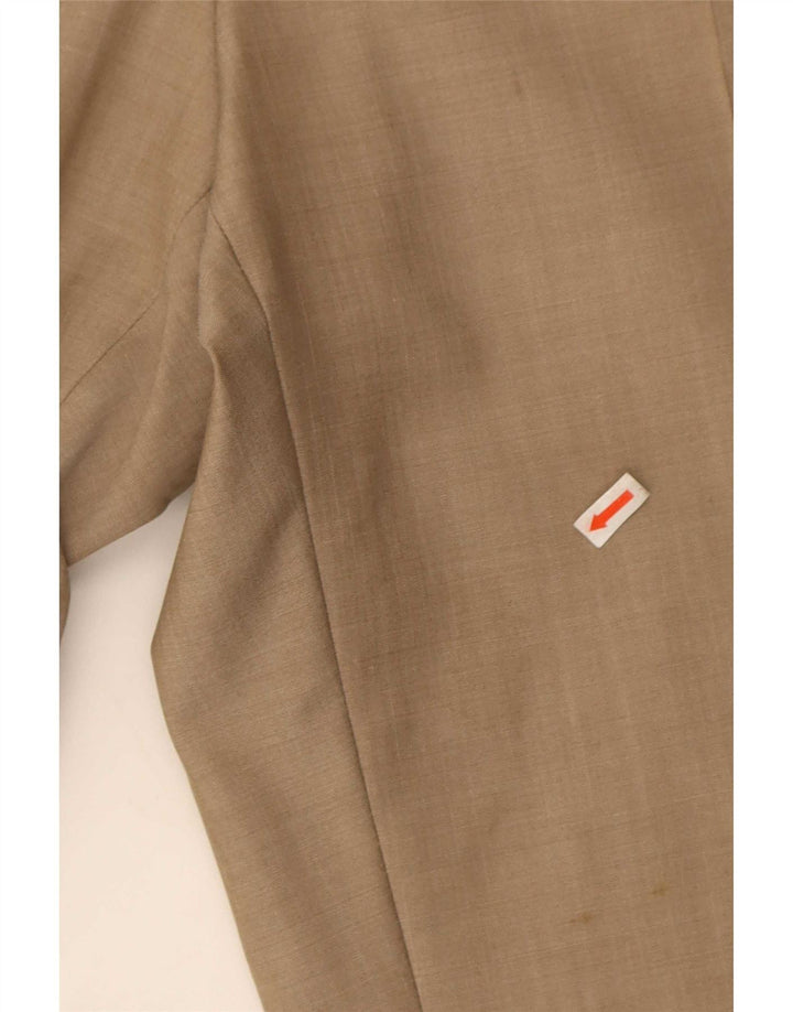 Hugo Boss Mens Straight Suit Trousers W36 L31 Brown