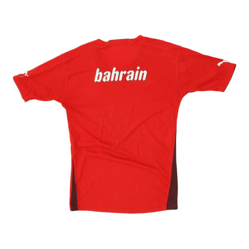 Bahrain Mens Red Puma Crew Neck Tshirt | International Football Sportswear VTG | Vintage Messina Hembry | Thrift | Second-Hand Messina Hembry | Used Clothing | Messina Hembry 