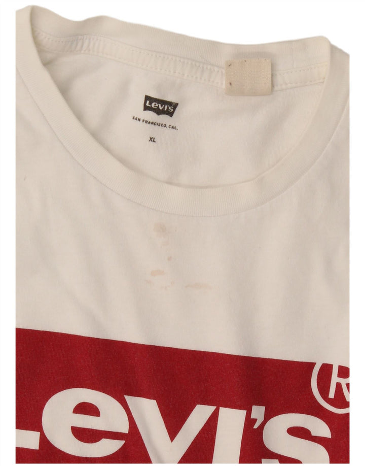 Levi's Mens Graphic T-Shirt Top XL White