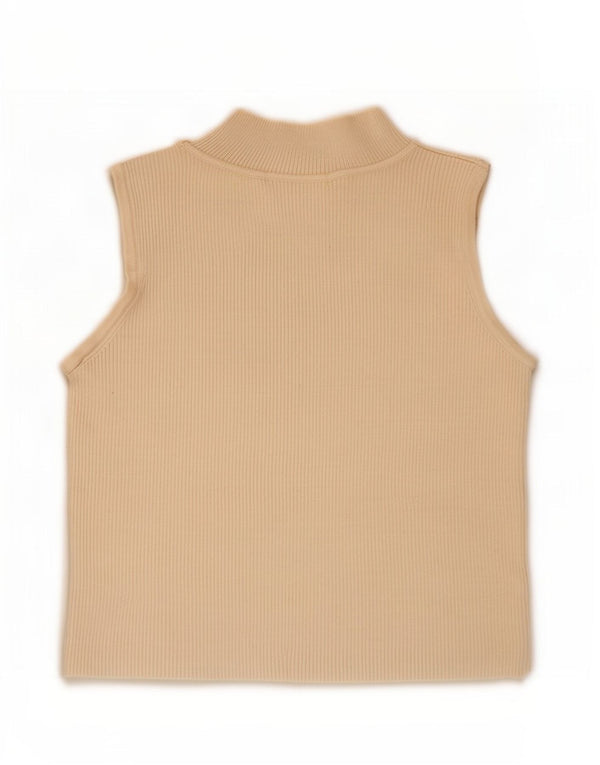 Zara Girls Vest Tank Top 13-14 Years Beige Viscose