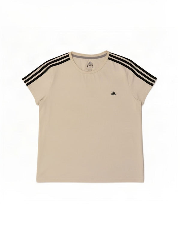 Adidas Womens T-Shirt Top UK 20/22 XL Off White